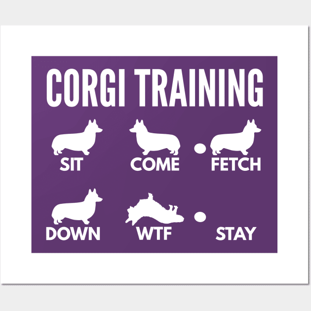 Corgi Training Corgi Dog Tricks Wall Art by DoggyStyles